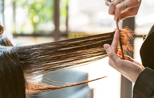 Woman getting her hair colored